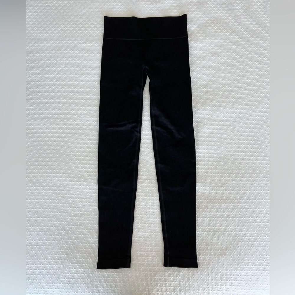 Black Varley leopard print moto seamless leggings